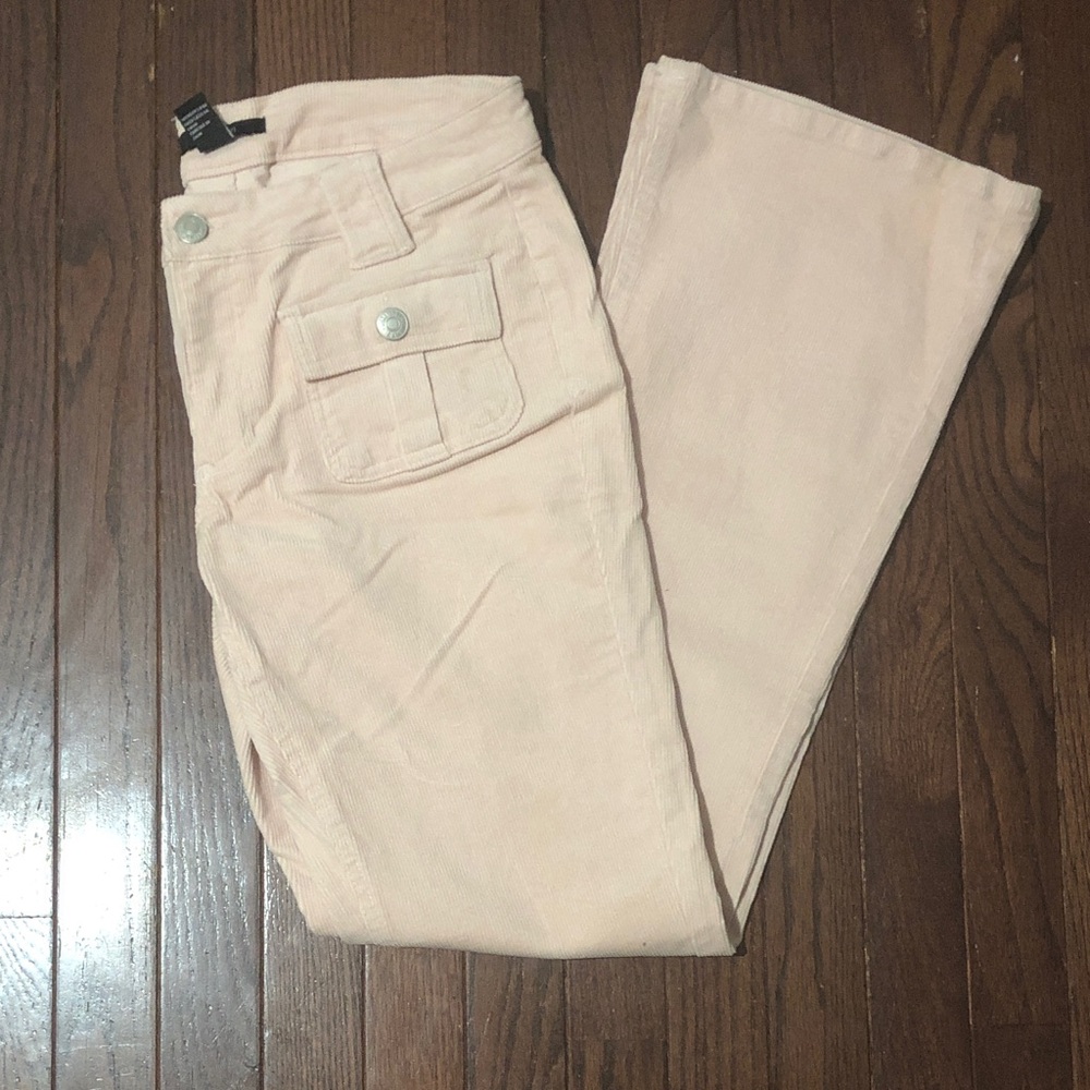 Forever 21 Light Pink Corduroy Boot Cut Pants